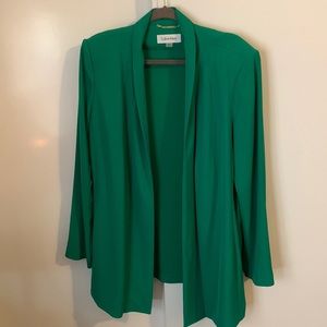 Green Calvin Klein Open Front Jacket